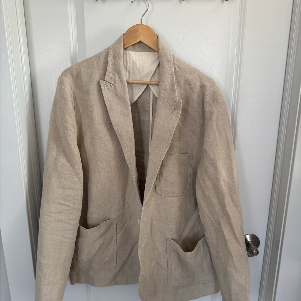 Alex Mill Natural Linen Suit